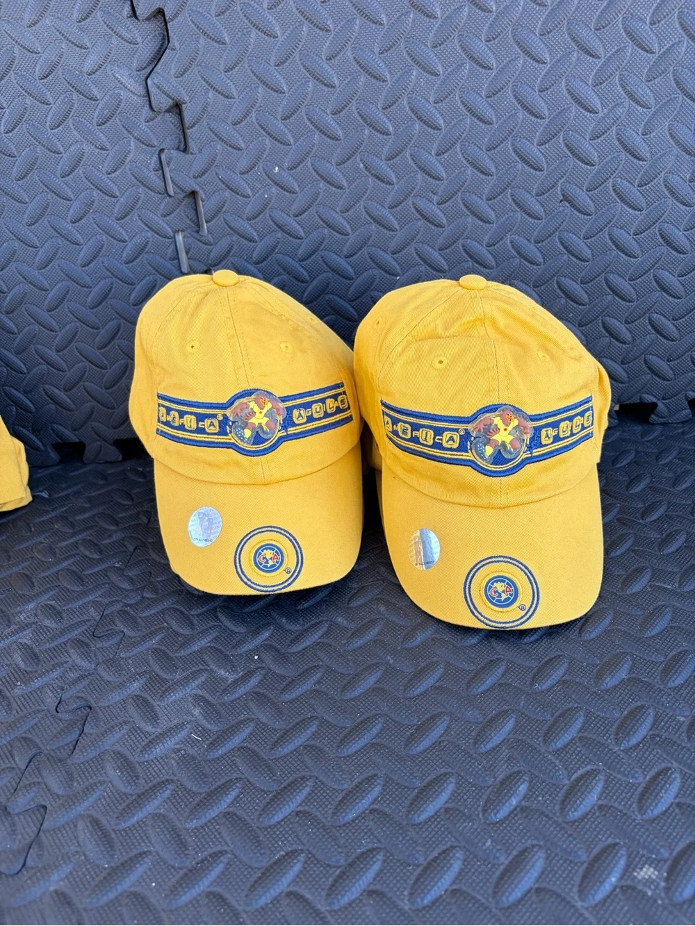 América  Aguilas Yellow Cotton Baseball Cap with Team Crest Unixes